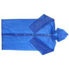1Stk Transparenter Erwachsener Regenponcho Eva Leicht Wasserdicht Blau