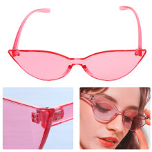 Katzenaugen Sonnenbrille Pink Leicht Für Party Und Strandmode