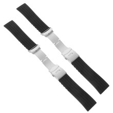 2Stk Silikon Uhrenarmband Schwarz Faltbar Wasserdicht Langlebig
