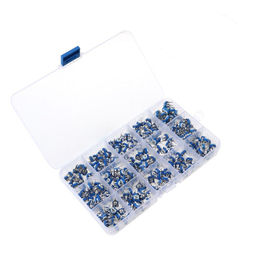 280Stk Potentiometer Set Elektronik Kit Blau Weiß Variable Widerstände
