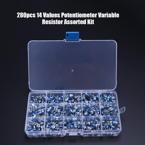 280Stk Potentiometer Set Elektronik Kit Blau Weiß Variable Widerstände 2
