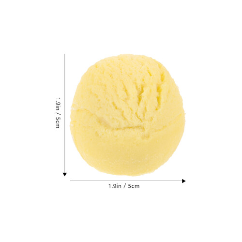 Simulation Eiskugel Erdbeere Fake Pvc Gelb 1