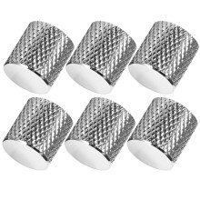 6Stk Silber Metall E-Gitarre Knöpfe Flach Bass Tone Knobs Langlebig
