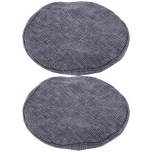 2Stk Rundhockerbezüge Aus Polyester Dunkelblau Für Zuhause