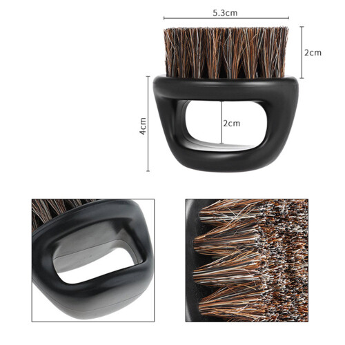 2Stk Bartbürste Männer Schwarz Borsten Ergonomisch Tragbar 1