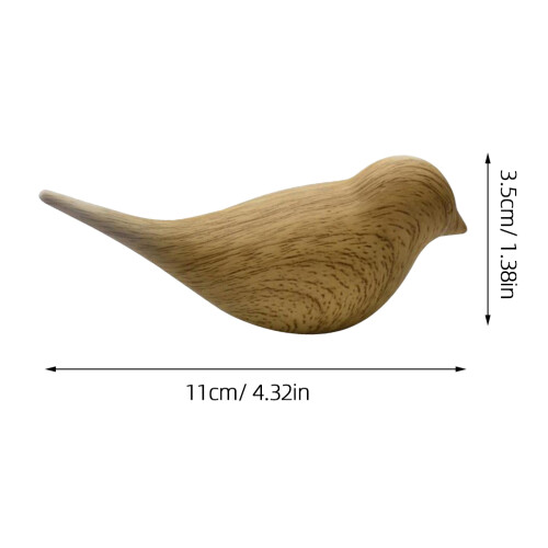 2Pcs Wall Mounted Light Brown Bird Hooks Creative Decorative Hangers 2