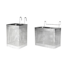 2Stk Edelstahl Besteckhalter Mit Haken Silber Utensilien Abtropfer