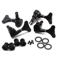 4Stk Schwarze Bass Gitarren Stimmmechaniken 2l2r Mit Zubehör