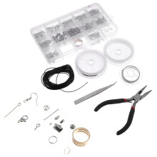 1047Stk DIY Schmuckmaterial Silber Legierung Schmuckzubehör Set