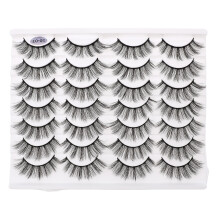 1 Box 5d Falsche Wimpern Chemiefaser Manuelles Zubehör