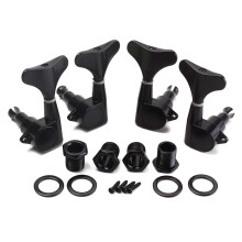 4Stk Bass Gitarren Mechaniken Schwarz 2l2r Geschlossene Tuner Köpfe