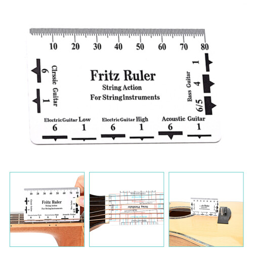 String Chord Zollstock Gitarrenset Weiß Kunststoff 2
