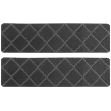 4Stk Teppich Treppenstufen Grau Soft Polyester Rutschfest Indoor