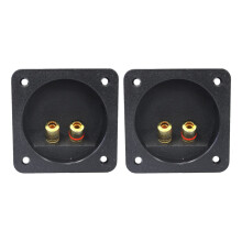 2St ABS Luidspreker Connector Met Schroef Bevestiging Zwart