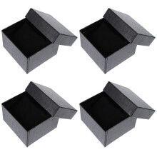 4Stk Schwarze Uhrenbox Aus Papier, Kreative Aufbewahrung Und Organizer