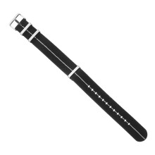 Leichter Schwarzer Nylon Uhrenarmband Mit Flexiblem Design