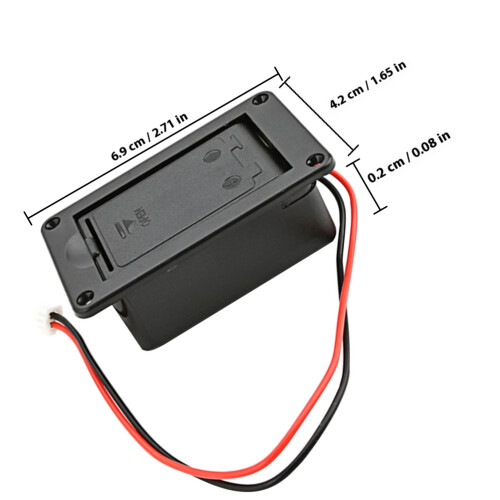 Gitarrenbatteriehalter 9v Batteriegehäuse Schwarz Essential 1