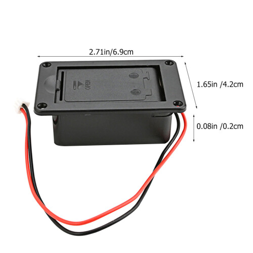 Gitarrenbatteriehalter 9v Batteriegehäuse Schwarz Essential 2