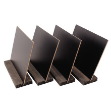 Mini Chalkboard Signs with Wooden Base for Party Cafe Black