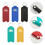 5Pcs Small Bottle Lipstick Pouch Key Chain Holder Durable PU Assorted 3