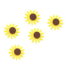 36Pcs Handmade Yellow Sunflower Corsage Brooch DIY Clothes Decoration