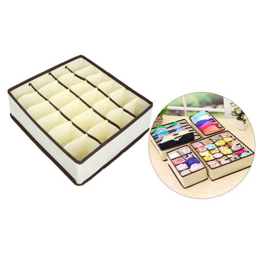 3pcs non-woven underwear drawer organizer 24 compartments 2