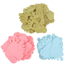 200 Pcs Foot Confetti Decoration Baby Birthday Lovely Footprint Shape