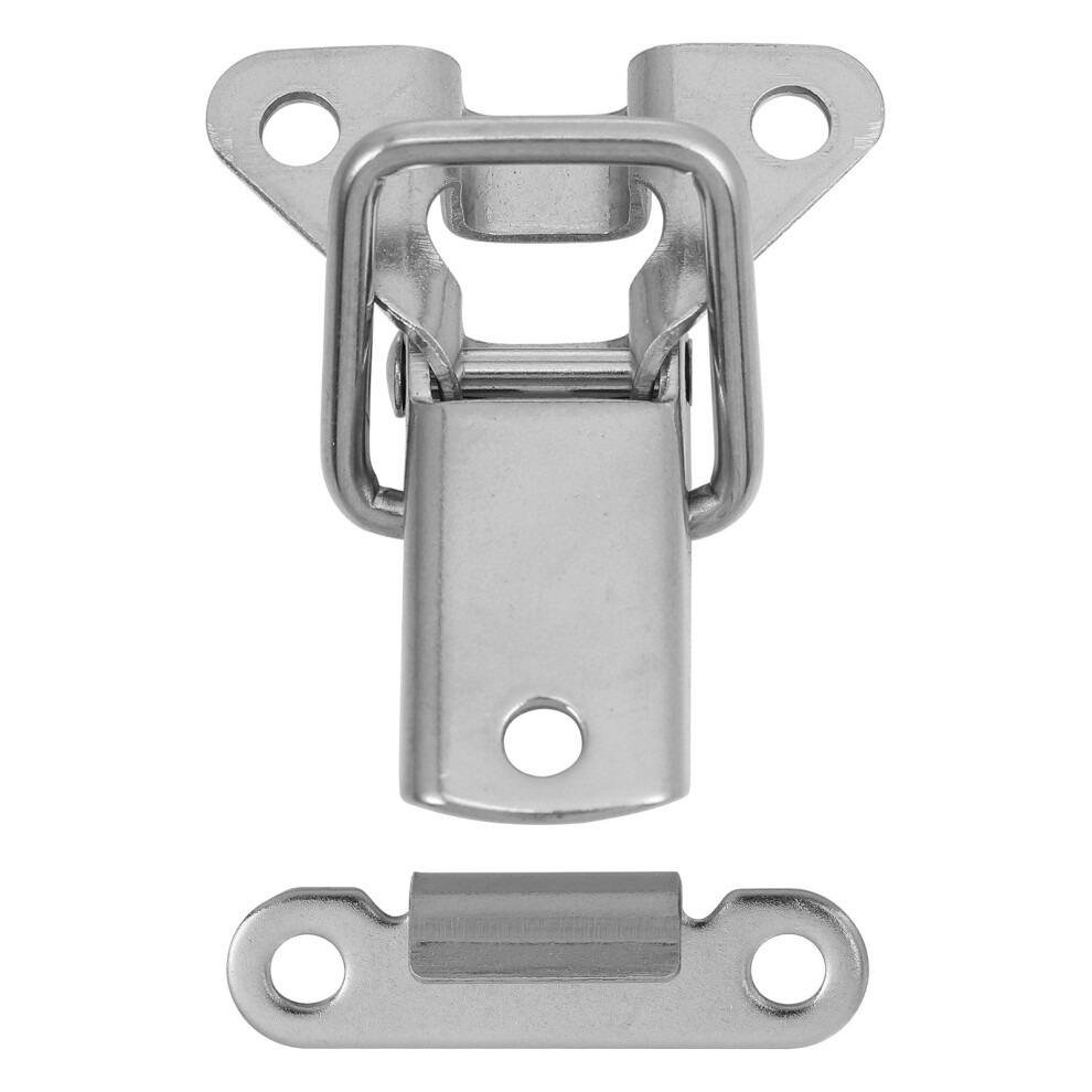 2Pcs Rustproof Stainless Steel Toggle Latch Cabinet Lock Silver 3072351254149