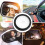 Black ABS Car Rearview Mirror Wide Angle Adjustable Blind Spot 9