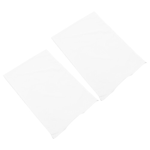 2Pcs White Waterproof Pillow Cases Breathable Knitted Fabric Protector