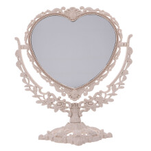 1pc Retro Glass Clear Desktop Mirror Women Cosmetic Makeup Tool