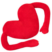 Soft Plush Stuffed Heart Toy Red Cushion for Kids Play and Decor