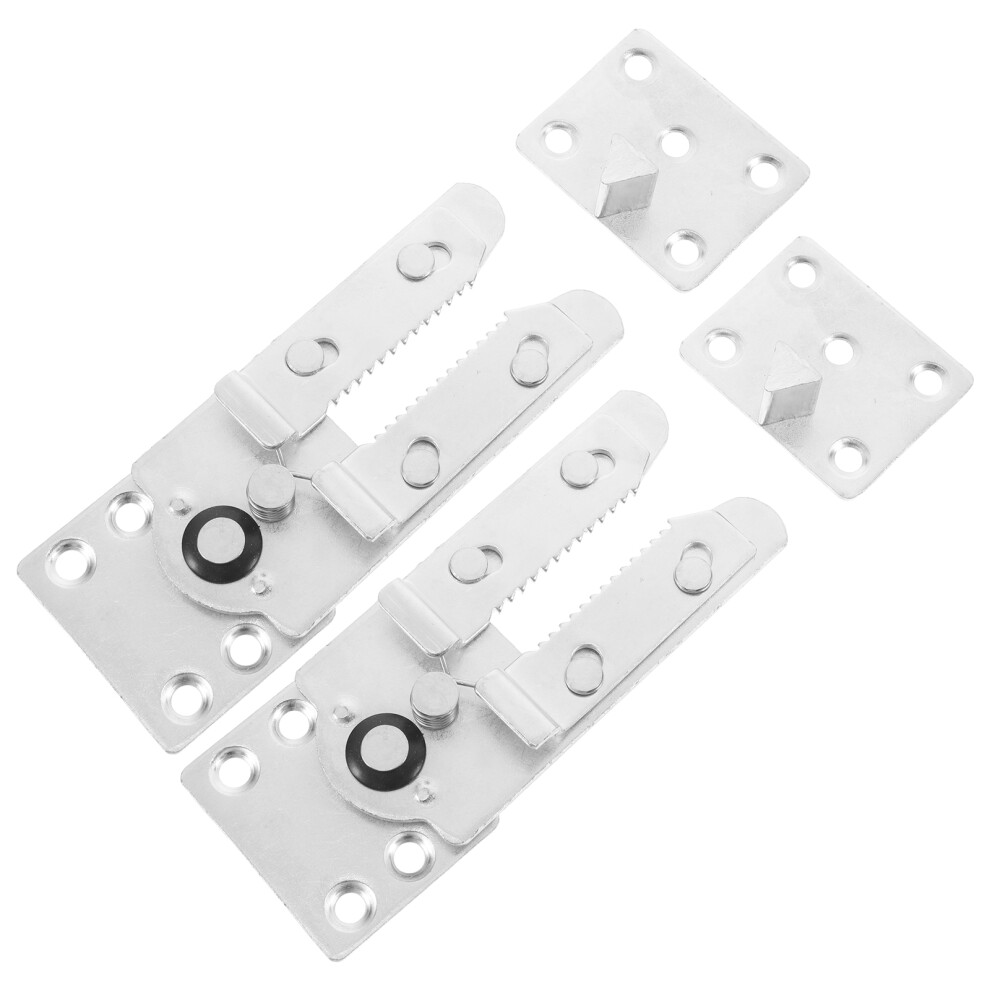 2Pcs Silver Sectional Couch Connector Brackets Stable Metal Sofa Clips 3111993763128