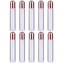 10Pcs Pink Glass Roller Bottles Refillable Essential Oil Dispensers