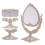 1pc Retro Glass Clear Desktop Mirror Women Cosmetic Makeup Tool 4