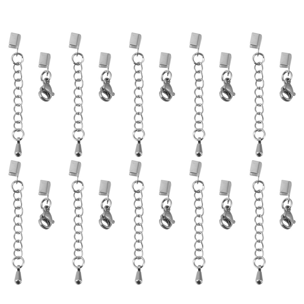 10 Pcs Stainless Steel Clip Lobster Buckle Clasp For Necklace Cords 3161316298967
