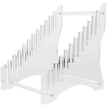 Vinyl Record Holder Rack Acrylic Stepped Cd Display Rack 5mm Organizer For Desktop Office File And Vinyl Collectors