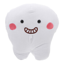 Plush Fake Tooth Pillow Soft White Tooth Decoration for Home