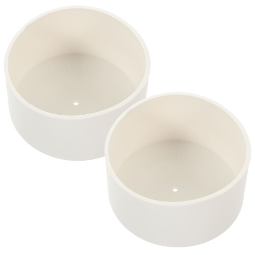 2pcs Bottle Sleeve Silicone White With Heat Insulation Feature 2