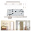 Silver Reversible Bolt Lock for Room and Entry Door Home Use 3