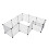 16pieces Iron Cage For Small Medium Dogs Cats Rabbits Secure Crate 9