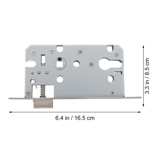 Silver Reversible Bolt Lock for Room and Entry Door Home Use 1