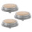 3Pcs Durable Beige Trumpet Button Bases with Snap for Replacement Use 8