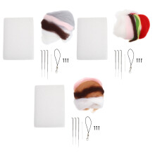 Cute Felt Kit Assorted Color Animal Shape Wool 3 Sets