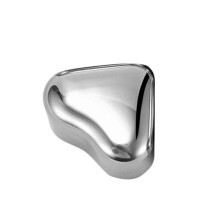 Heart-Shaped Stainless Steel Ice Stones for Whiskey Drinks Silver