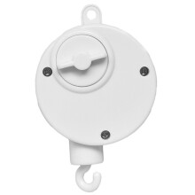 1Pc White Baby Music Box Crib Holder Clockwork Musical Bell Toy