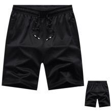 Mens Casual Shorts Pants Exercise Shorts Black 1set