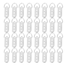 100Pcs Silver Hanging Picture Frame Hooks Sturdy Photo Display Hangers