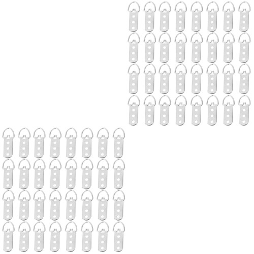100Pcs Silver Hanging Picture Frame Hooks Sturdy Photo Display Hangers 2