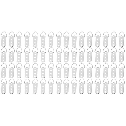 100Pcs Silver Hanging Picture Frame Hooks Sturdy Photo Display Hangers 1